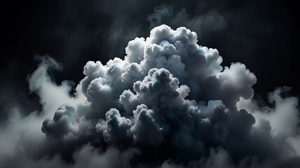 Fototapeta premium Realistic dry ice smoke clouds fog overlay, perfect for special effects.