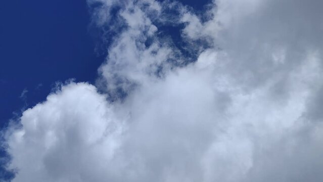 Giant cumulus cloud moves, covering the entire sky