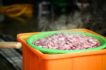 Tamsui squid, a culinary gem from Tamsui District, New Taipei City, Taiwan, captivates taste buds with its sweet, tender flesh. Caught at dawn, these squid are a staple in local markets and eateries.