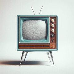 Vintage Television Set with Antenna