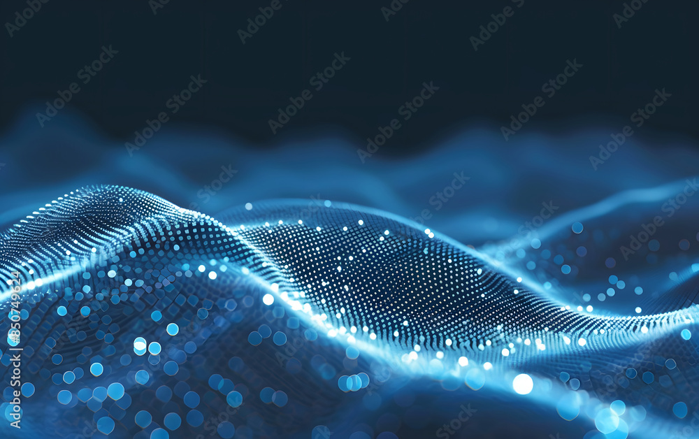 Poster abstract technology particles mesh background design