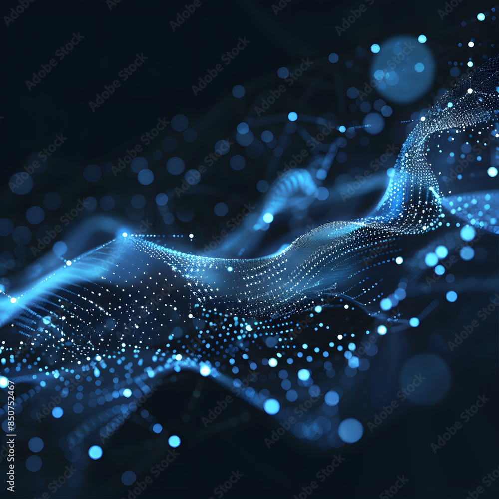 Poster abstract technology particles mesh background design