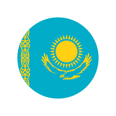 Round Kazakhstan flag icon