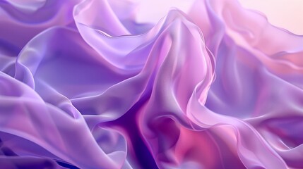 An abstract purple curved shape with soft edges and blurred details, set against a light background.