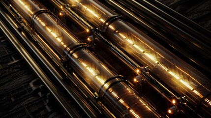 Naklejka premium High-resolution, studio-shot image depicting the detailed structure and function of an electrical pylon wire divider in a power distribution network.