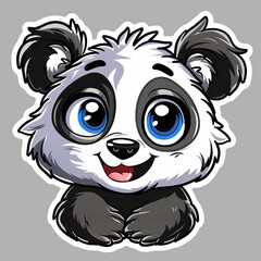 Obraz premium panda sticker