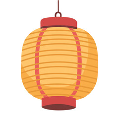 Japan Obon festival. Lantern Obon japan festival with white background. Summer festival