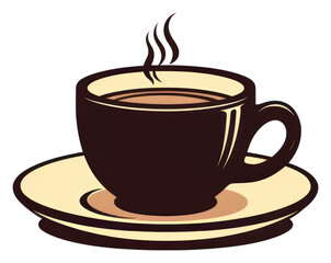 Obraz premium PNG Coffee cup saucer drink mug.