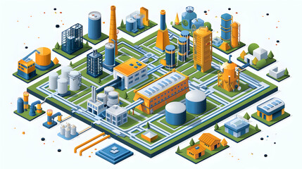 3D Flat Icon: Glossy Planning Supply Maps Concept   Digital Art Cartoons