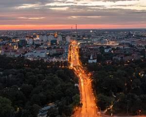 Panorama miasta Wroclawia © sopthedrone