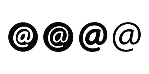 At the rate sign icon vector illustration