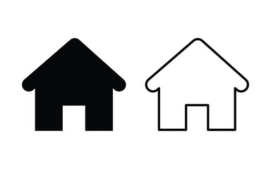 Obraz premium Address or Home Icon vector illustration.