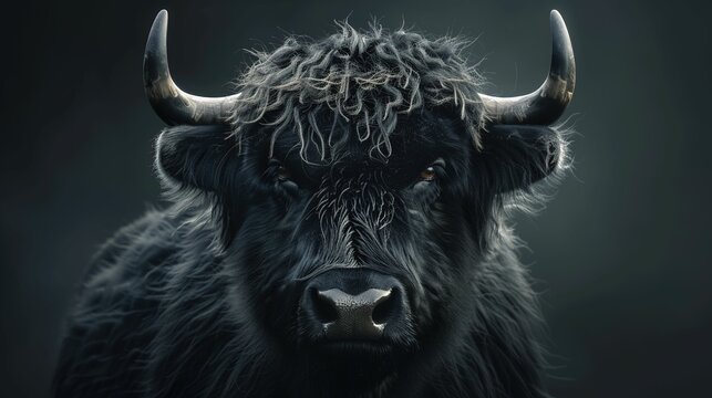 A real black yalk on black background UHD wallpaper