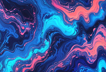 Obraz premium create a design for a gradient background; deep blue neon marble an abstraction of mixed colors - beautiful shades or textures