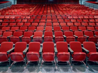 Serene auditorium featuring organized seating and pristine stage awaits upcoming events.