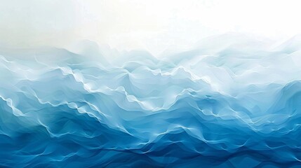 Fototapeta premium Abstract ocean waves in gradient hues, high angle, fluid motion, serene atmosphere