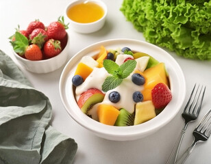 fruit salad in a bowl
