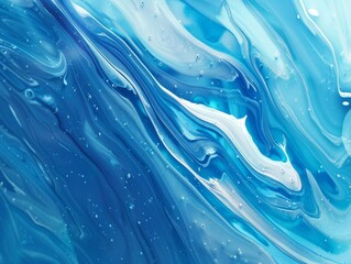 Abstract art blue paint background with liquid fluid grunge texture. AI