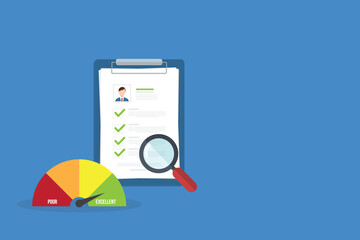 Credit score. Credit report document. Personal performance rating or customer feedback.	