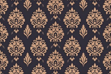 Elegant Damask Pattern Wallpaper