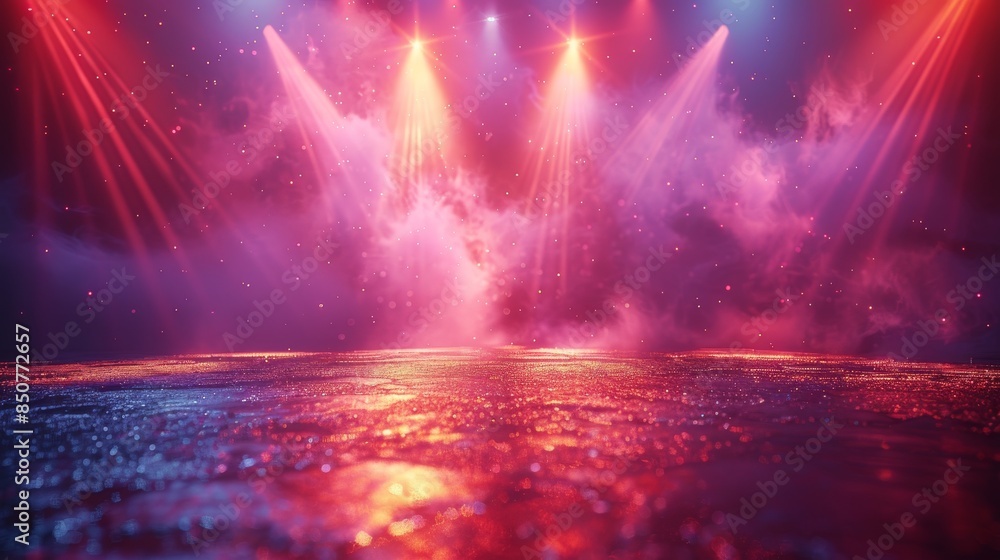 Poster the image captures a dynamic and dramatic light display, simulating a cosmic event with vibrant colo