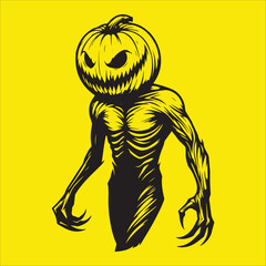 Halloween Pumpkin Head Man Spooky