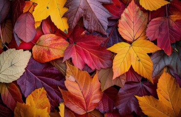 Colorful Autumn Leaves Covering the Ground