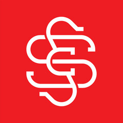 SSC letter logo design, modern logo and monogram, vetor
