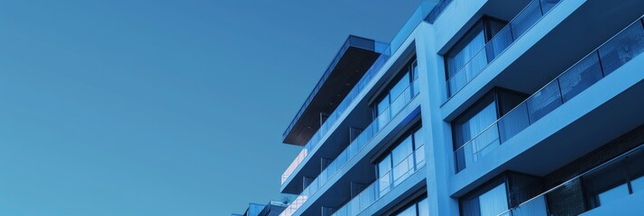 Modern Apartment Building Under Blue Sky