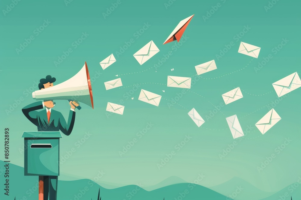 Poster notification email for newsletter subscription, marketing communication alert, subscribe to receive 