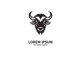 Bull icon logo. Vector illustration.