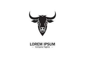 Head cow or bull icon vector, filled flat sign holiday Symbol, logo illustration