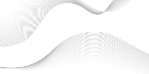Gray and white abstract background with flowing particles. Digital future technology concept. Abstract gray paper wave background and abstract gradient and gray wave curve lines.	