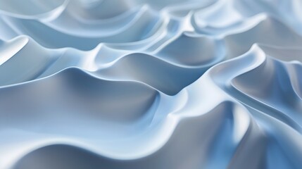 Obraz premium Captivating Cerulean Fluid Waves - Abstract Digital Art Backdrop