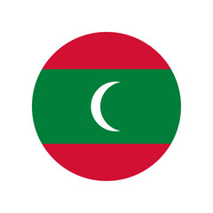Round Maldives flag icon
