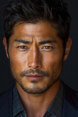 Obraz premium Portrait of young handsome Asian business man