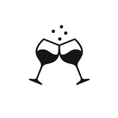 Wine glass icon vector. EPS 10 editable vector
