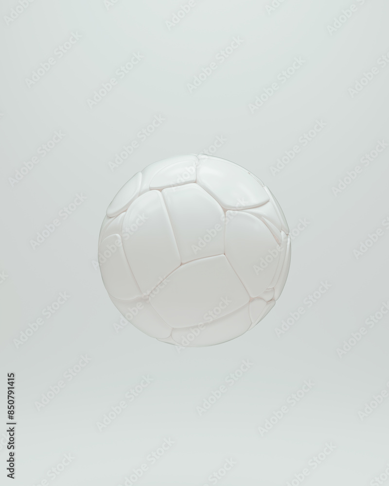 Poster white sphere soft rounded fragments sections modern abstract background 3d illustration render digit