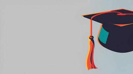 fondo liso de graduacion invitacion digital para graduados con birrete de diseño con espacio para copiar y para diseño de celebracion