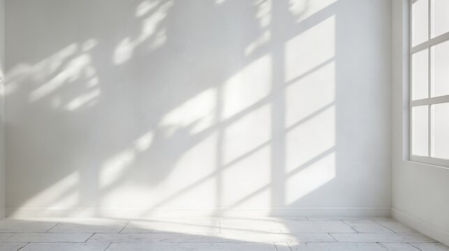 Soft light and shadows from window. Realistic Mockup of natural lightning in room interior. - Powered by Adobe