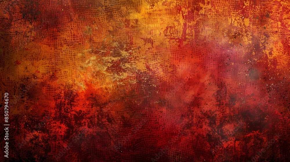 Poster autumn colors in a grunge background with textured leaves and patterns