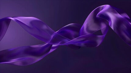 Captivating Swirl of Vibrant Purple Fabric in Fluid Motion