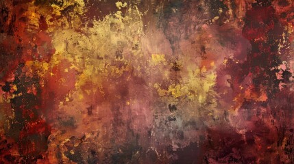 Fototapeta premium Grunge design with autumnal hues and layered textures
