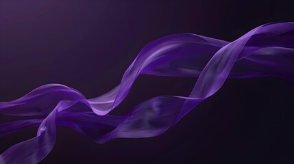 Fototapeta premium Elegant Flowing Purple Waves of Light and Movement in a Dreamy,Ethereal Digital