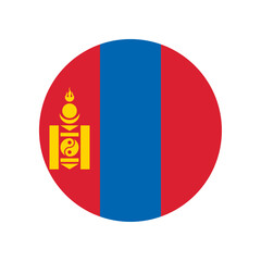 Round Mongolia flag icon