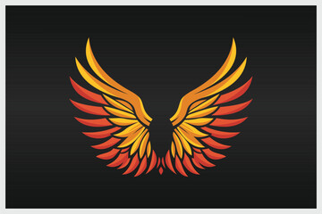 Phoenix Spread Wings Logo Vectors 