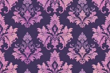 Purple and Pink Damask Pattern