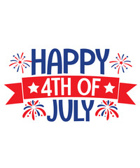 4th of july independence day typography clip art design on plain white transparent isolated background for card, shirt, hoodie, sweatshirt, apparel, tag, mug, icon, poster or badge