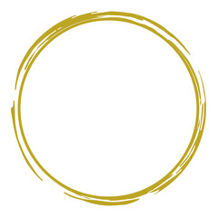 Zen Circle Icon Symbol in Gold. Zen Illustration for Logo, Art Frame, Art Illustration, Website or Graphic Design Element. Format PNG

