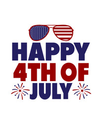 4th of july independence day typography clip art design on plain white transparent isolated background for card, shirt, hoodie, sweatshirt, apparel, tag, mug, icon, poster or badge